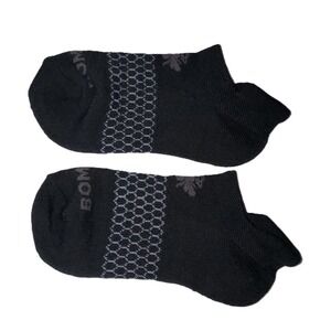 8 Pairs's Bombas Solid Honeycomb Black  Ankle Socks Men Size Medium